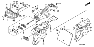 CB1000R Taillight unit ass`y