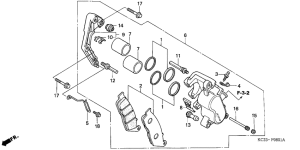 CM125C Передний суппорт