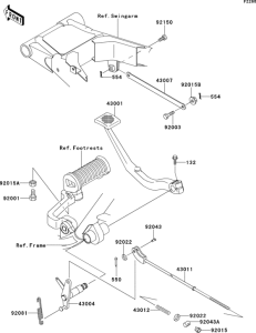 EJ650 Педаль тормоза