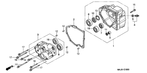 ST1100 Задний кожух картера