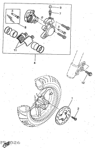 YQ50 Front brake. caliper