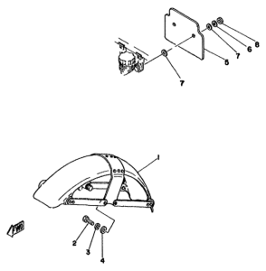 TZ250F Front fender. rear fender