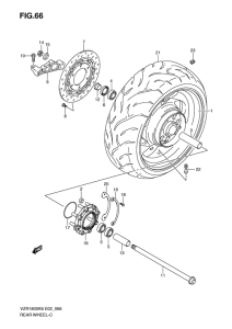 VZR1800 Rear wheel complete assy