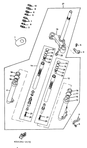YE50 Передняя вилка
