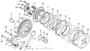 CB200T Clutch + oil pump