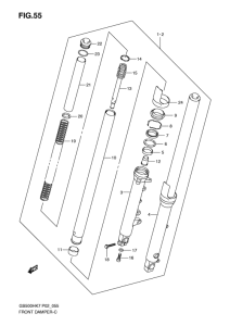 GS500 Передняя вилка