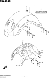 VL800T Rear Fender (Vl800Tl7 E03)