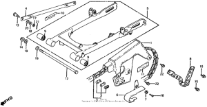 XL100S Xl100s swingarm + chain guard 81-85