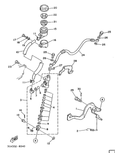 TDR250 Задний торм цилиндр