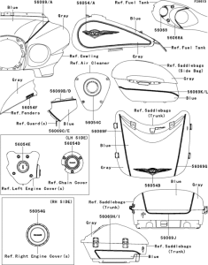 VN1700 Decals(blue / gray)(baf)
