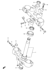 DR-Z400 Кронштейн передней вилки