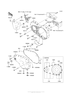 VN2000 Левая крышка двигателя