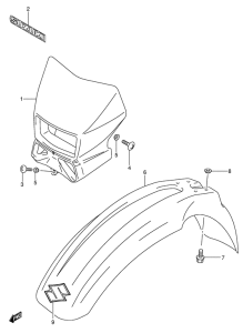 DR-Z400 Переднее крыло