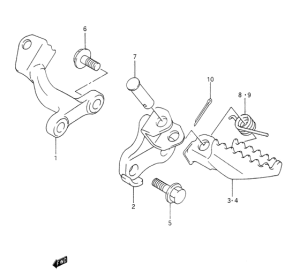 DR350 Подножки