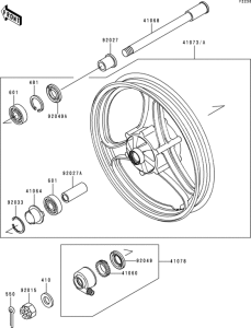 EX250 Переднее колесо