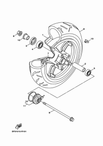 XC125SR フロントホイール