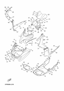 YP250R Ветровое стекло