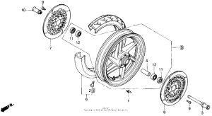 VFR750R Переднее колесо