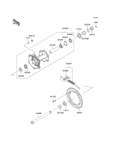  Заднее колесо и цепь