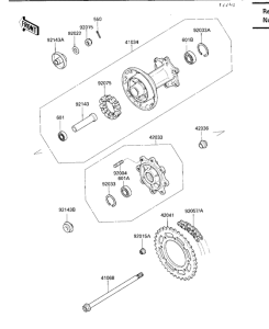 KL650 Задняя втулка