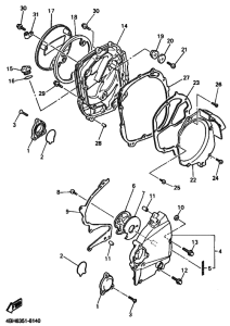 GTS1000A Crankcase cover ass`y  (v