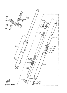 XV535 Передняя вилка