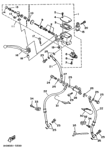 TDM850 Главный тормозной цилиндр