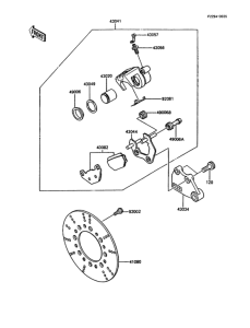 KMX200 Задний тормоз