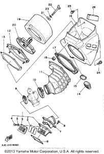 YZ250W Воздушный фильтр