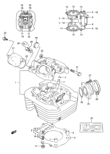 DR350 Головка цилиндров
