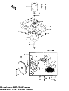 KZ1000 Oil pump / oil filter / oil pan