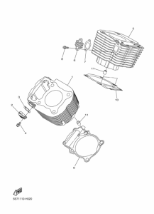 XVS950CU シリンダ