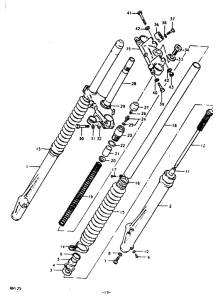 RM125 Вилка передней оси