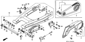 XRV750 Swingarm / chain case