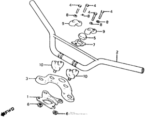 XL100S Handlebar + top bridge 81