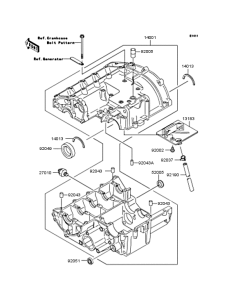 ZR250 Картер двигателя