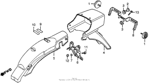 CB125S Задний бампер
