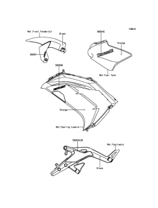 EX650 Decals(Orange)