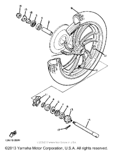 XS400K Переднее колесо