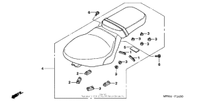 VT600C Сиденье