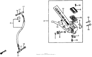 FT500 Fr. brake master cyl.
