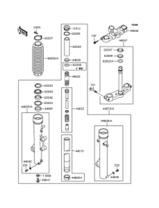 KLE250 Передняя вилка