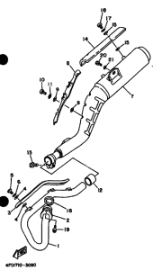 XT225 XT225E Выхлоп