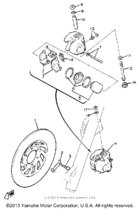 XJ650H Передний суппорт