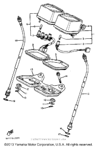 XT550K Speedometer tachometer
