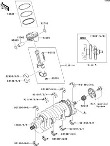 ZX1000 Коленвал и поршни