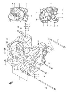 DR800 Картер двигателя