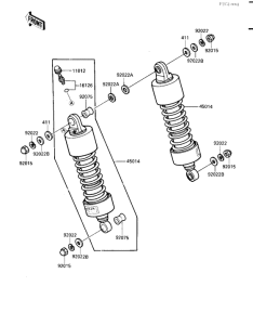 KZ1000 Shock absorbers