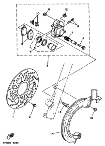 XT350 Передний тормоз
