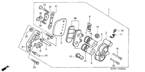 NSR125F Передний суппорт